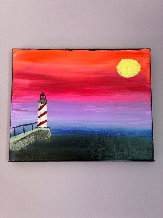 Sunset Imprint Canvas Paintings- 8"x10"